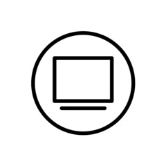 Monitor icon with rounded style