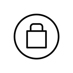 Padlock icon with rounded style