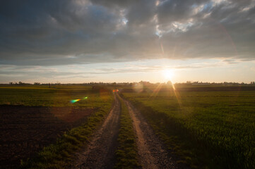 field on the countryside