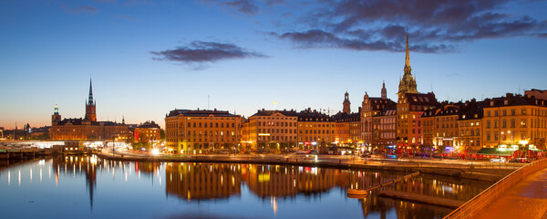Fototapeta na wymiar Stockholm city at night