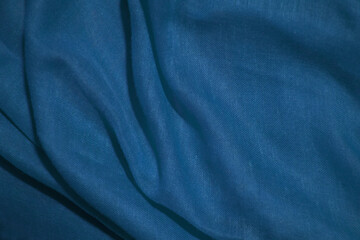 Blue soft cotton fabric.