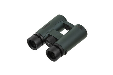 Modern binoculars for long-range observation. Isolate on a white back