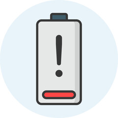 Low battery notification icon