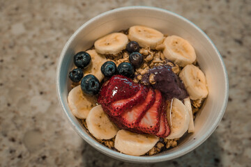 Acai bowl, island vintage coffee, Honolulu, Oahu Hawaii