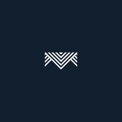 logo M abstract with cool color