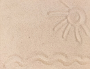 sand on the beach drawing on the sand