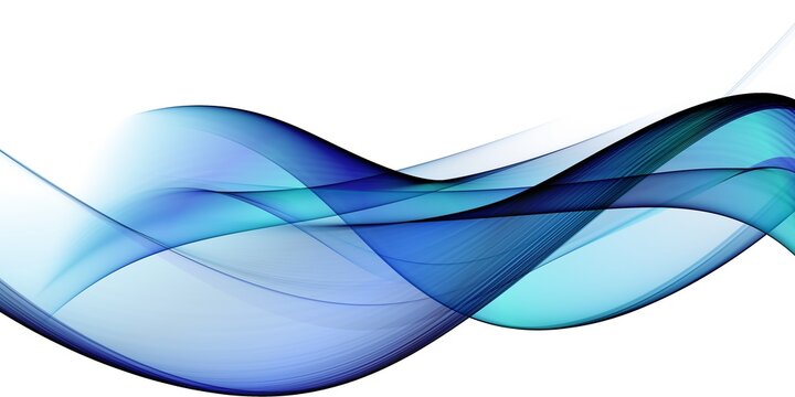  Abstract design. Blue wavy background. Transparent Soft wave © gojalia
