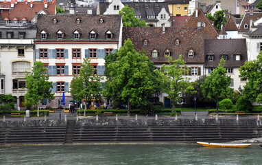 Häuser am Rheinufer in Kleinbasel