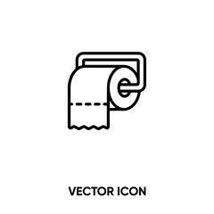 Toilet paper vector icon . Modern, simple flat vector illustration for website or mobile app. Toilet tissue paper roll symbol, logo illustration. Pixel perfect vector graphics	