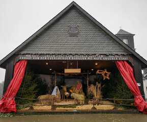 Eversberg Heu Krippe at Christmas Time