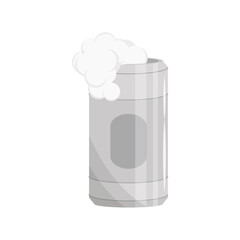 beer in can with foam