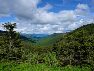 Beautiful mountain summer landscape of Parang Mountains in Romania