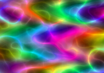 Psychedelic background illustration with waves of pastel colors