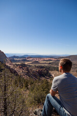 Naklejka premium Enjoying the View Near Zion