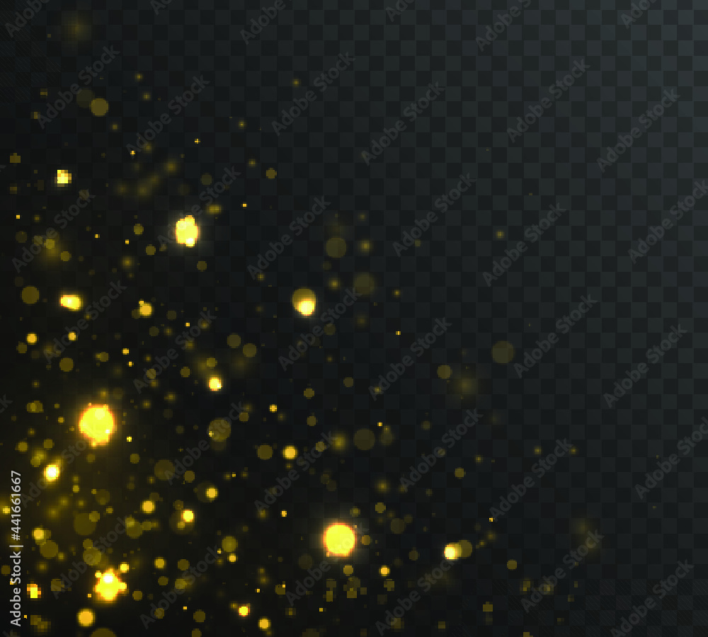 Poster festive golden luminous background with colorful lights bokeh. glow bokeh effect. christmas concept.