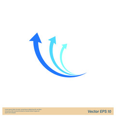 arrow up icon success symbol company logo template