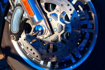  motorcycle wheel with disc brake system