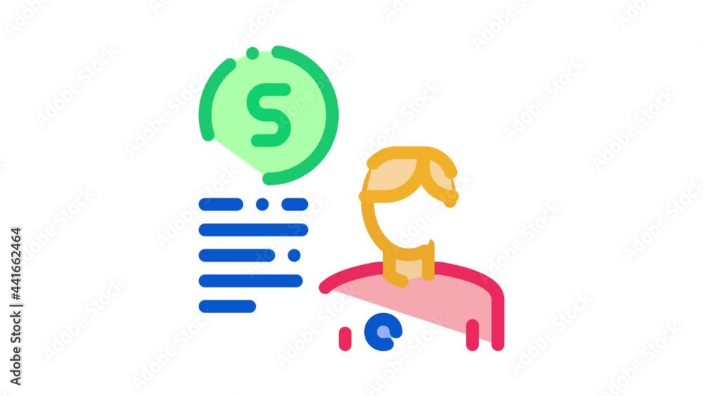 Poster soccer player and coin icon animation. color soccer player and coin animated icon on white backgroun
