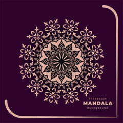 Elegant ornamental Mandala round decoration design,  Vector boho lifestyle illustration