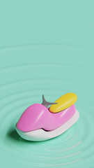 Summer Personal Watercraft 3D Rendering Illustration 06