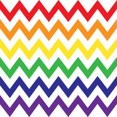 Rainbow seamless zigzag pattern, vector illustration