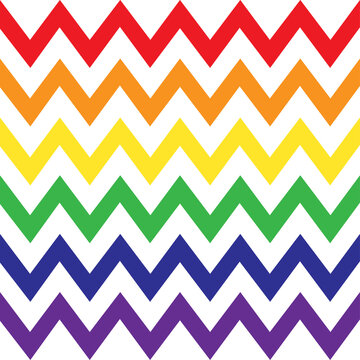 Rainbow seamless zigzag pattern, vector illustration