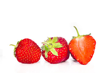 Berries on a white background - strawberries