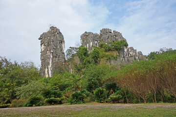 The Camel hill at Seven stars national park in Guilin city, Gunagxi province, China. One of most famous travelling scenic spot in Guilin