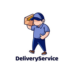 delivery service courier shipping package parcel fast box man online sale deliver