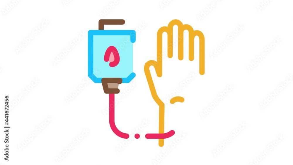 Aufkleber drop counter icon animation. color drop counter animated icon on white background