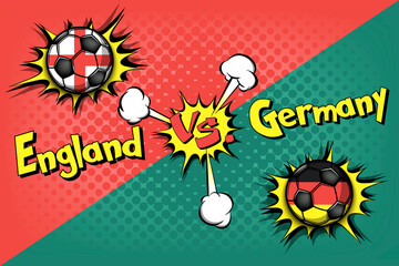 Soccer game England vs Germany