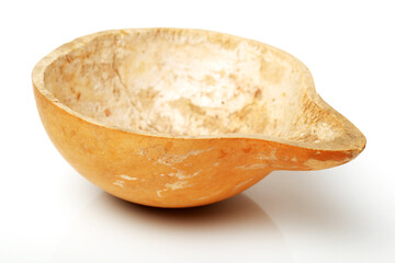 Gourd spoon on white background 