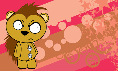Obraz premium cute little porcupine plush cartoon character background illustration in vector format