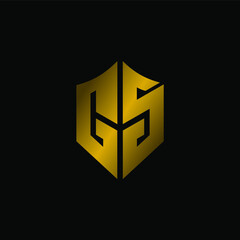 GS Logo Initial Shield Mask Shape