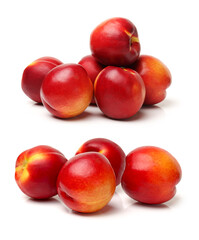 peaches isolated on white background