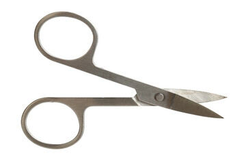 Nail manicure scissors isolated on a white background 