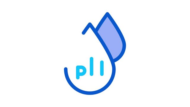Neutral Ph Drop Icon Animation. color Neutral Ph Drop animated icon on white background