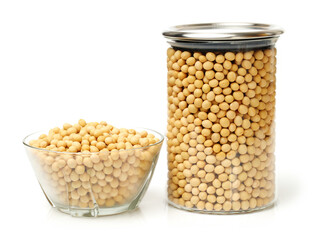 gold soybean isolated on white background 