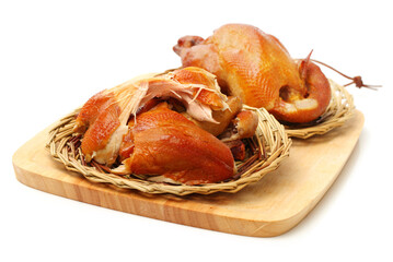 Roast Chicken on white background