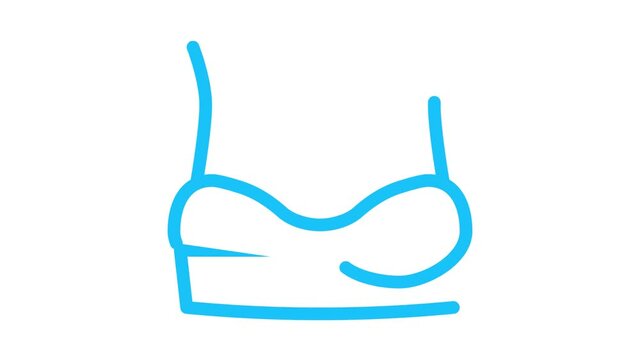 Underwire Bra Icon Animation. color Underwire Bra animated icon on white background