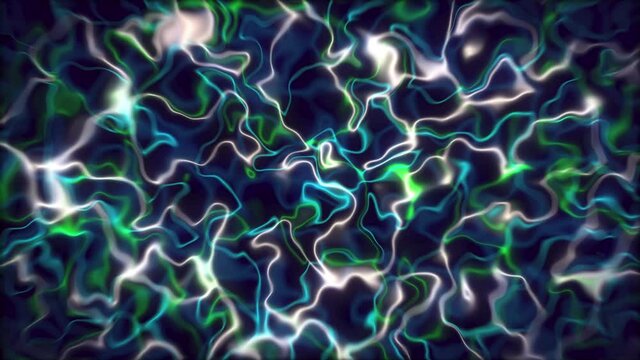 3D Abstract Animation Color Wavy Smooth Wall. Concept Multicolor Liquid Pattern. Wavy Reflection Surface Macro. Trendy Colorful Fluid Abstraction Flow. Beautiful Gradient Texture