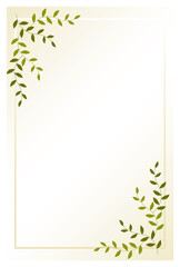 喪中はがき　シンプルな草の背景