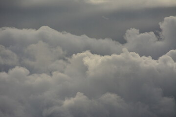 Grey clouds in the sky