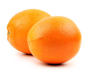 Orange fruit on the white background