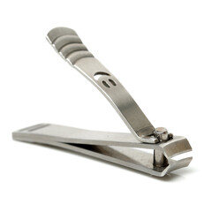 Nail clippers on white background 