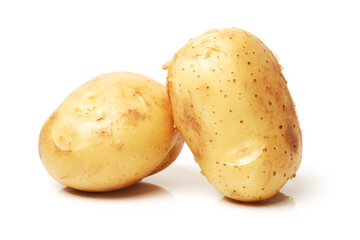 potatoes isolated on white background