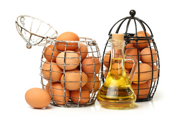 eggs on white background 