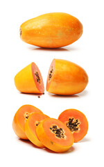 papaya isolated on white