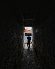 Person in the Tunnel