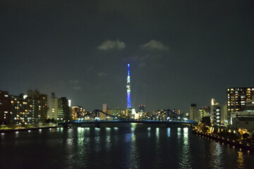 スカイツリーと東京の夜景